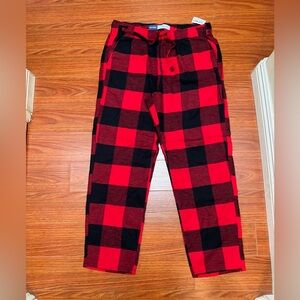 Men’s NWT Red Plaid Flannel Pajama Pants Size Large